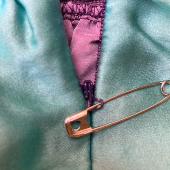 Sue Wong Purple and Teal Floral Dress - Picture 5 of 6